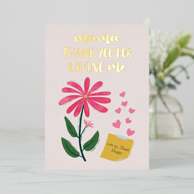 Happy Mother's Day Foil Holiday Card (Standing Front)