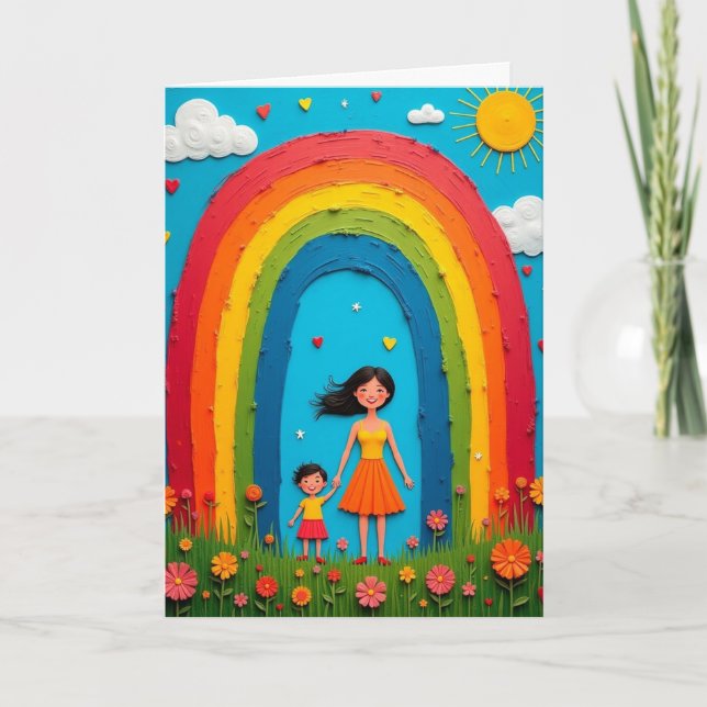 Happy Mother's Day Folded Greeting Card (Front)