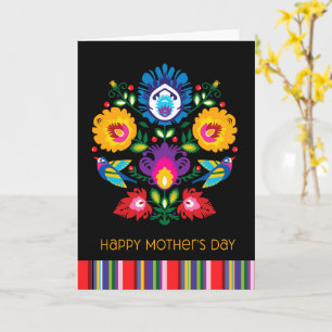 Happy Mother's Day, Folklore Flowers Custom Text Card