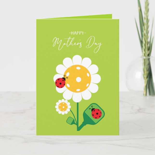 Happy Mother's Day for Pickleball Mum, cute Card (Front)