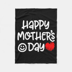 Happy mothers day for toddler baby first mothers fleece blanket