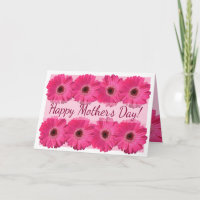 Happy Mother's Day Fresh Pink Gerber Daisies