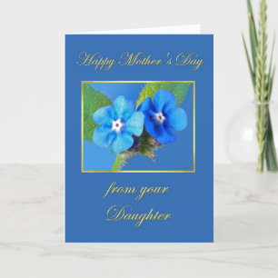 Happy Mother's Day From Daughter Blue Flower Card