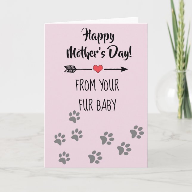 Happy Mother's day from Dog Cat Pet Fur Baby Card (Front)
