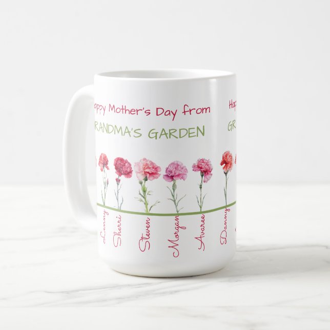 Happy Mother's Day from GRANDMA'S GARDEN Coffee Mug (Front Left)