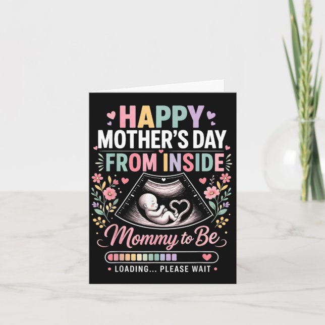 Happy Mothers Day From Inside Mummy To Be Loading Card (Front)