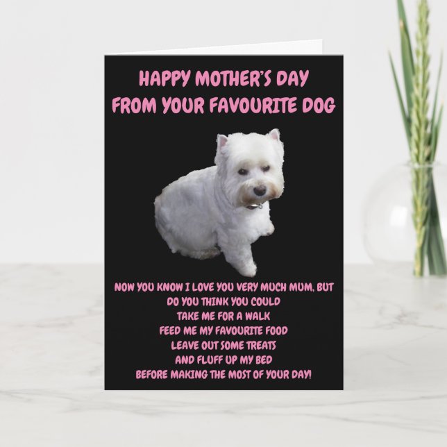 Happy Mother's Day from the dog Card (Front)