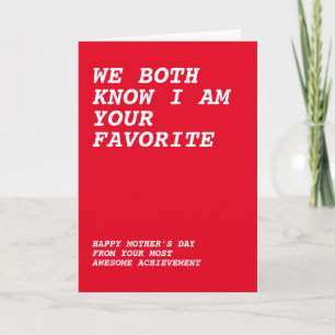 Happy Mothers Day From Your Awesome Child Card
