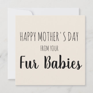 Happy Mother's Day From Your Babies Holiday Card