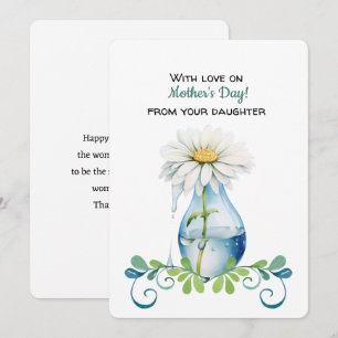 Happy Mother's Day from your daughter Single Daisy Card