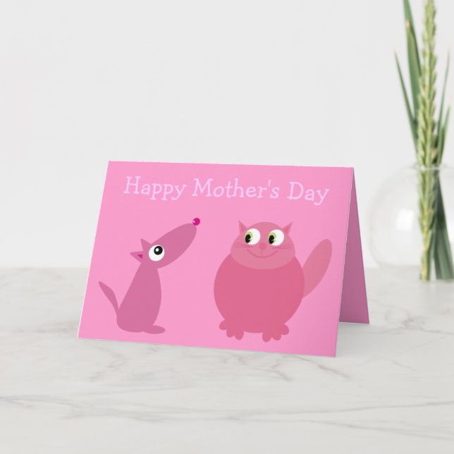 Happy Mother's Day Fur Kid Mum Card (Front)