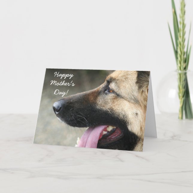 Happy Mother's Day German Shepherd Greeting Card (Front)