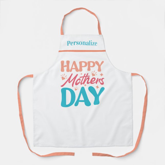 Happy Mothers Day Gift for Mum Kitchen Apron (Front)