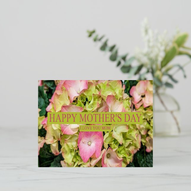 Happy Mother's Day Gift Idea | Floral Postcard (Standing Front)