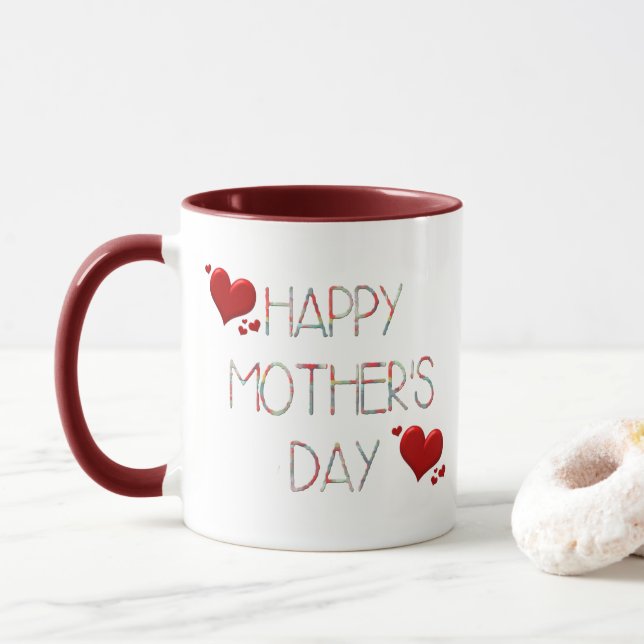 Happy mother's day gift idea for mum coffee mug (With Donut)