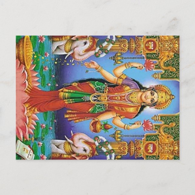 Happy Mothers Day Gift Ideas Hindu Goddess Postcar Postcard (Front)