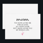 Happy Mothers Day Gift Mum Birthday For Mum Invitation<br><div class="desc">Happy Mothers Day Gift Mum Birthday For Mum</div>