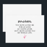 Happy Mothers Day Gift Mum Birthday For Mum Invitation<br><div class="desc">Happy Mothers Day Gift Mum Birthday For Mum</div>