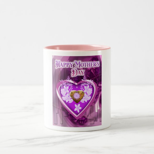 Happy Mothers Day Gift Two-Tone Coffee Mug (Center)