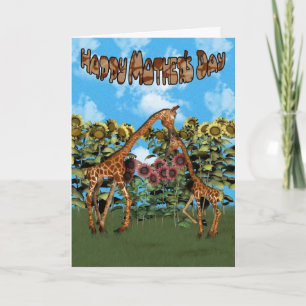 Happy Mother's Day Giraffe card