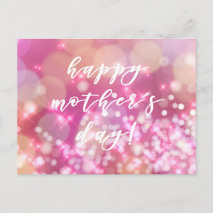 Happy Mother's Day! Glam Pink Sparkles Postcard