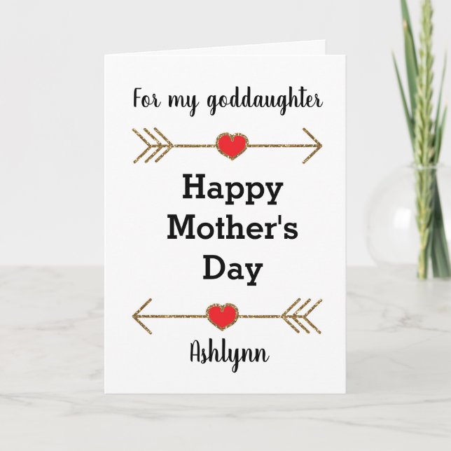 Happy Mother's Day Goddaughter Card (Front)