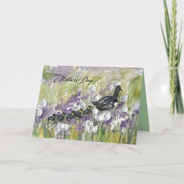 Happy Mother's Day God's Blessings Ducklings Card (Front)