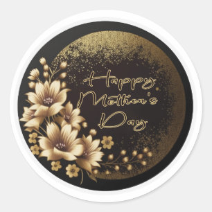 Happy Mother's Day - Gold Script stickers