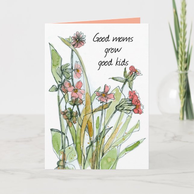 Happy Mother's Day Good Moms Wildflowers Card (Front)
