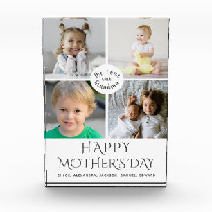 Happy Mother's Day Grandma Photo Collage Block