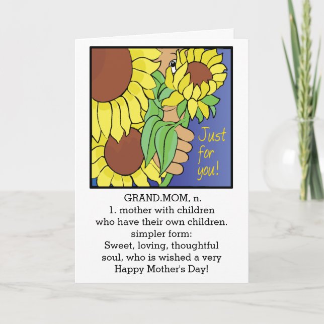 Happy Mother's Day Grandmom Greeting Card (Front)