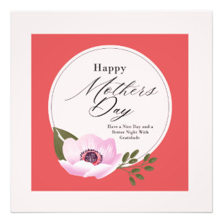 Happy Mother's Day Gratitude. Your are Our World Photo Print