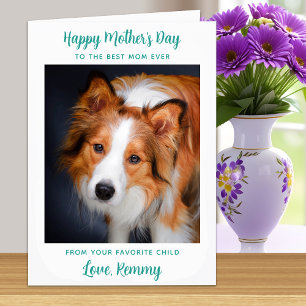 Happy Mother's Day - Green Dog Photo Favourite Card
