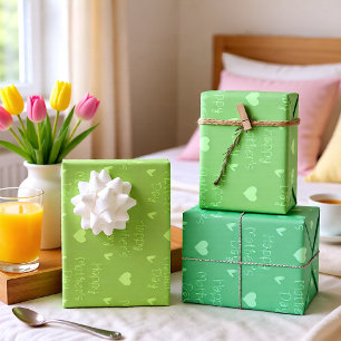 Happy Mother's day green theme set of 3 Wrapping Paper Sheet