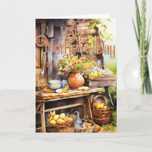 Happy Mother's Day Greeting Card - Country Bench