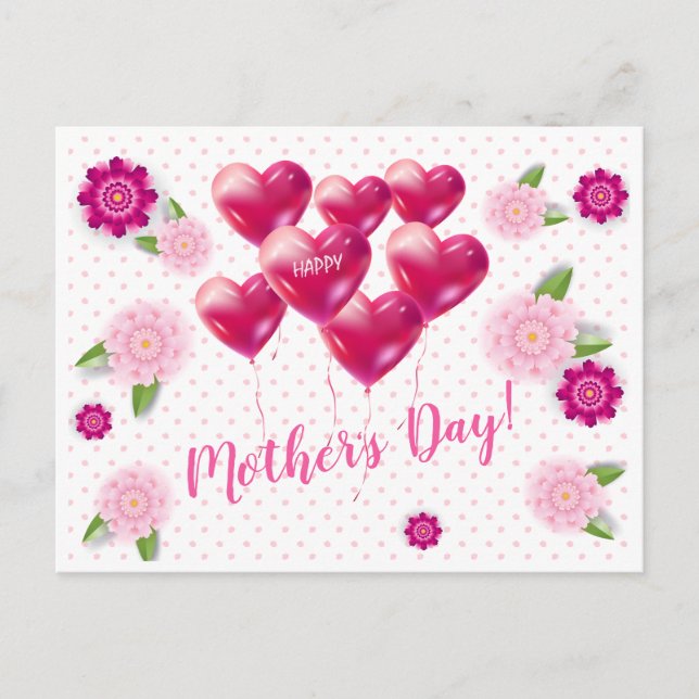 Happy Mothers Day! Greeting card Floral decoration (Front)