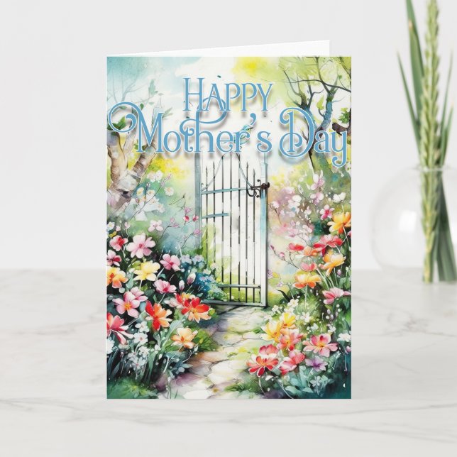 Happy Mother's Day Greeting Card - Pretty Garden (Front)