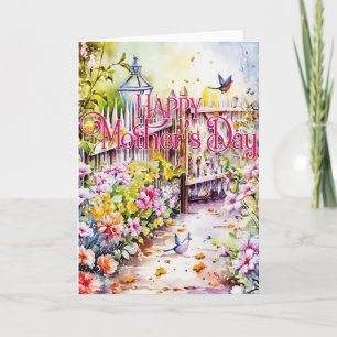 Happy Mother's Day Greeting Card - Pretty Garden
