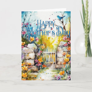 Happy Mother's Day Greeting Card - Pretty Garden