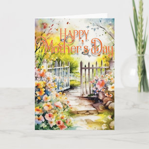 Happy Mother's Day Greeting Card - Pretty Garden