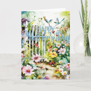 Happy Mother's Day Greeting Card - Pretty Garden