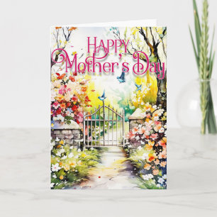 Happy Mother's Day Greeting Card - Pretty Garden