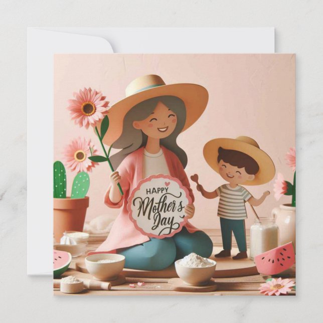 Happy Mother's Day Greeting Cards  (Front)