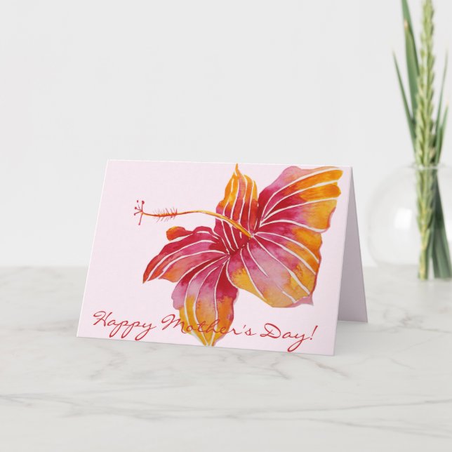 Happy Mother's Day  | Hawaiian Floral Card (Front)