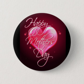 HAPPY MOTHER'S DAY HEART by SHARON SHARPE 6 Cm Round Badge