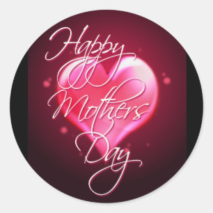 HAPPY MOTHER'S DAY HEART by SHARON SHARPE Classic Round Sticker
