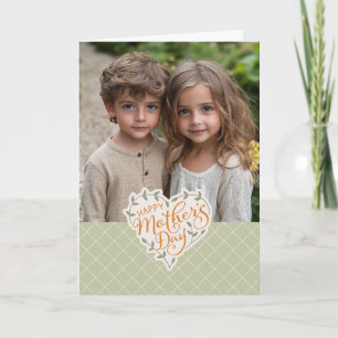 Happy Mother's Day Heart Folded Greeting Card