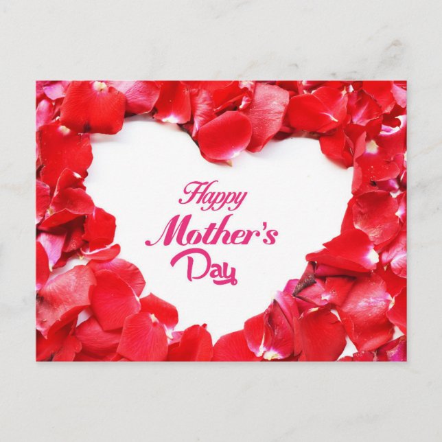 Happy Mother's Day Heart  Postcard (Front)