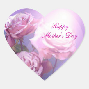 Happy Mother's Day Heart Sticker