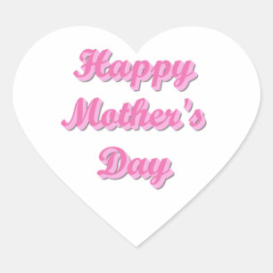 Happy Mother's Day Heart Sticker